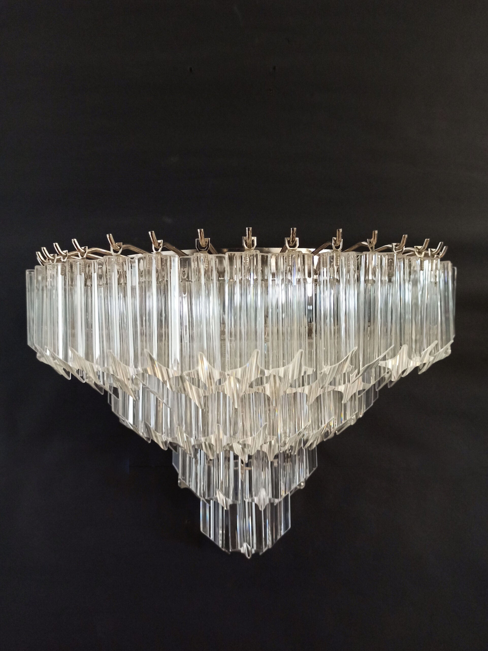 Murano Vegglampe | 63 Klare Prismeglass | 2 stk