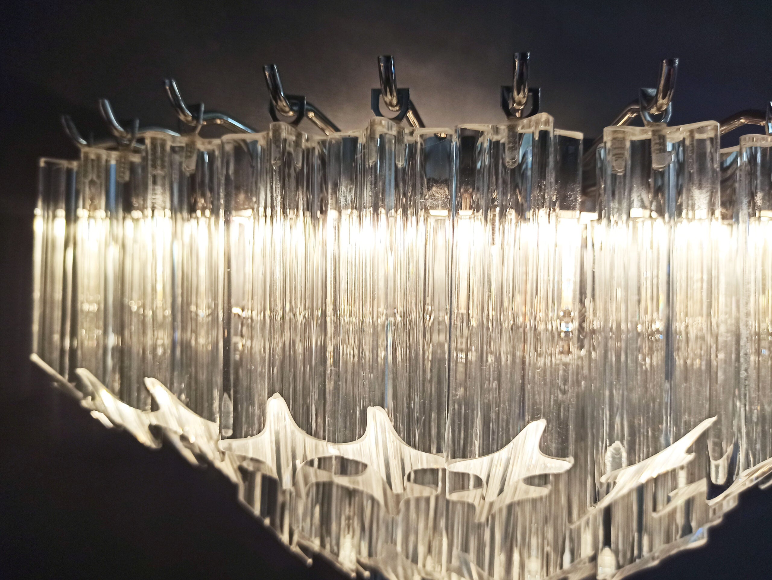 Murano Vegglampe | 63 Klare Prismeglass | 2 stk