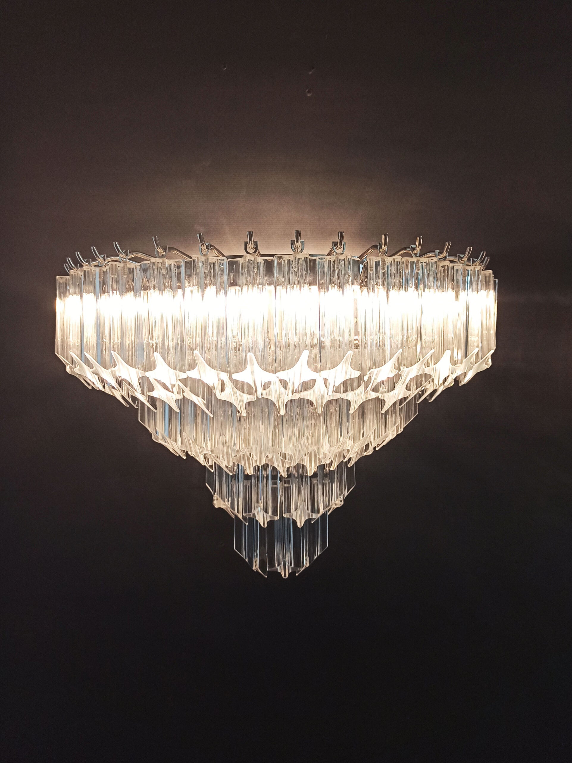 Murano Vegglampe | 63 Klare Prismeglass | 2 stk