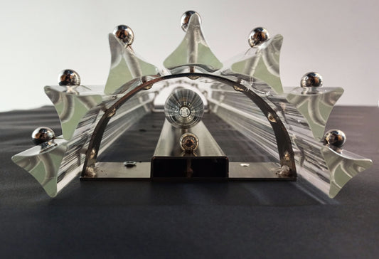 Murano Vegglampe | 7 Iris Klare Prismeglass | 2 stk