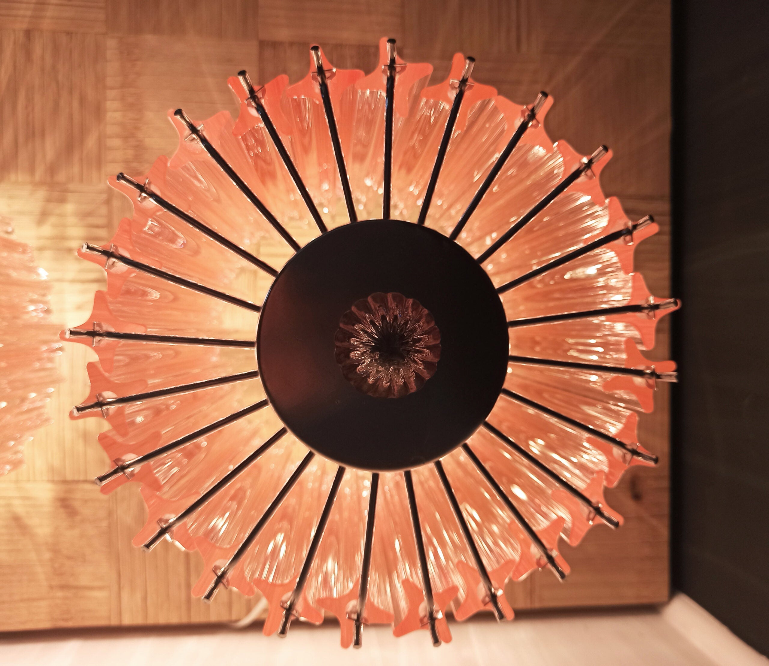 Murano Bordlampe | 24 Rosa Prismeglass