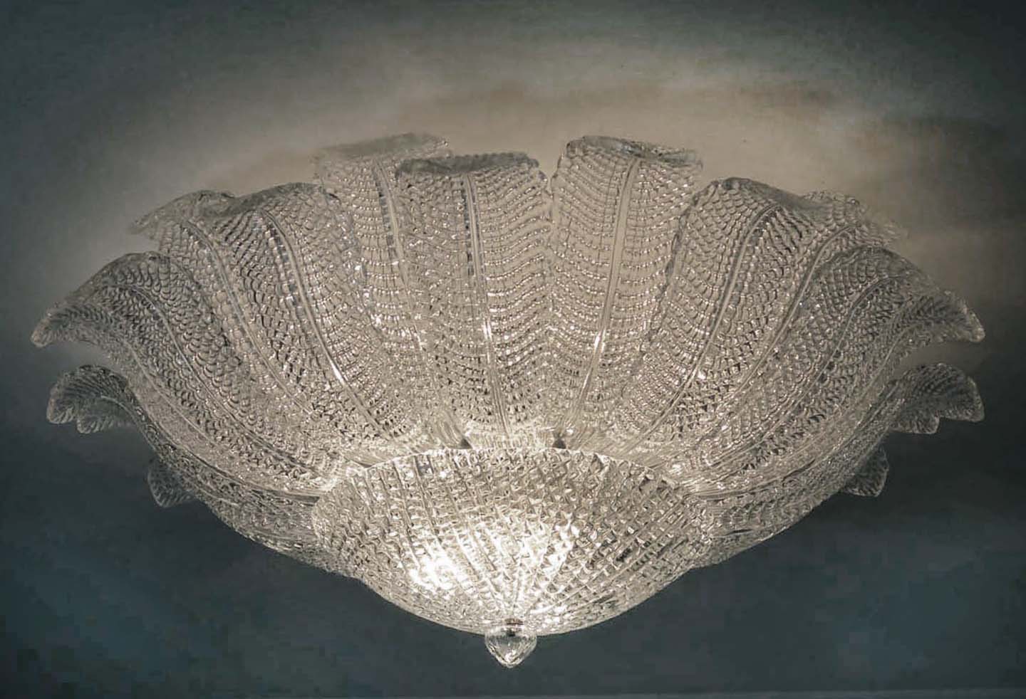 Murano Taklampe – 25 Klare Barovier – detalj 9 – Murano Classics