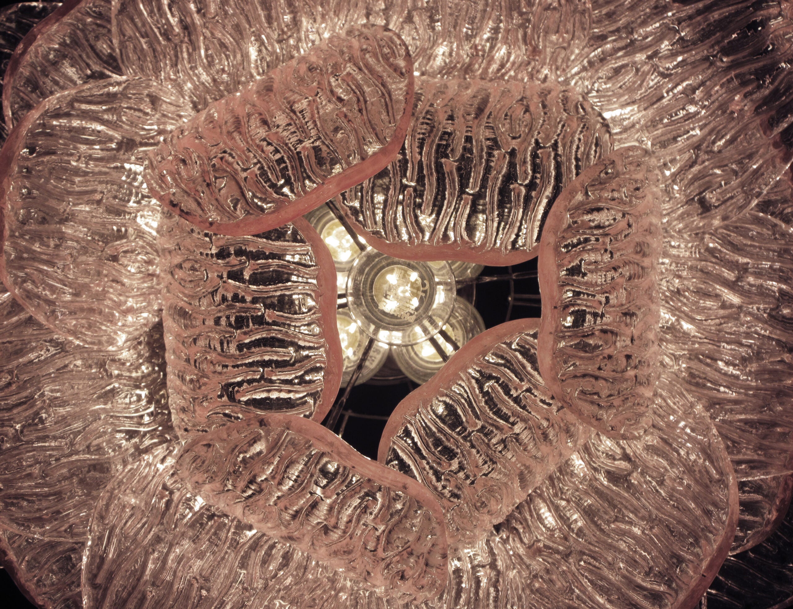 Murano Lysekrone – 38 Rosa Crostoliglass – detalj 10 – Murano Classics