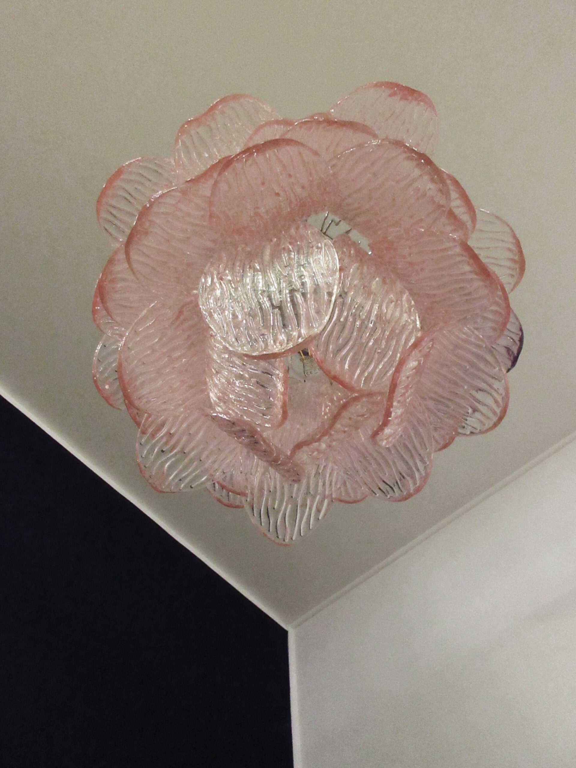 Murano Lysekrone – 38 Rosa Crostoliglass – detalj 4 – Murano Classics