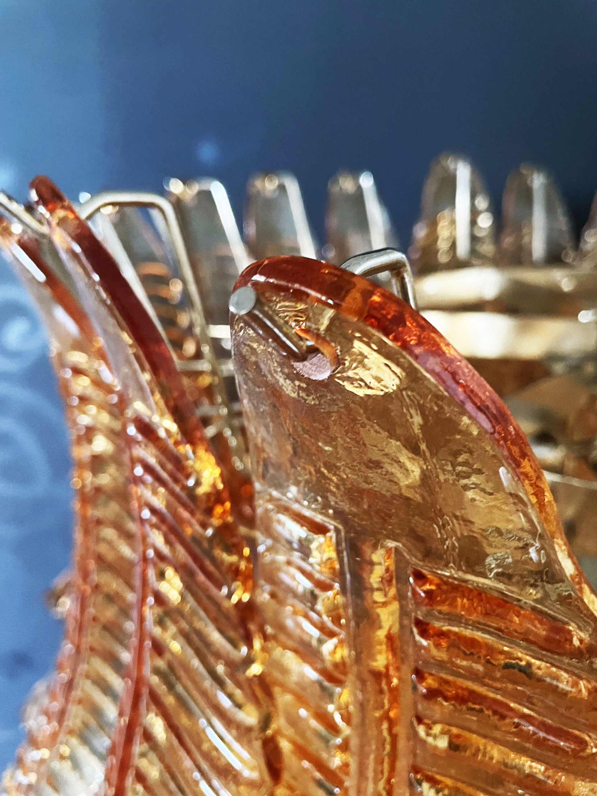 Murano Lysekrone – 75 Gule Felciglass – detalj 3 – Murano Classics