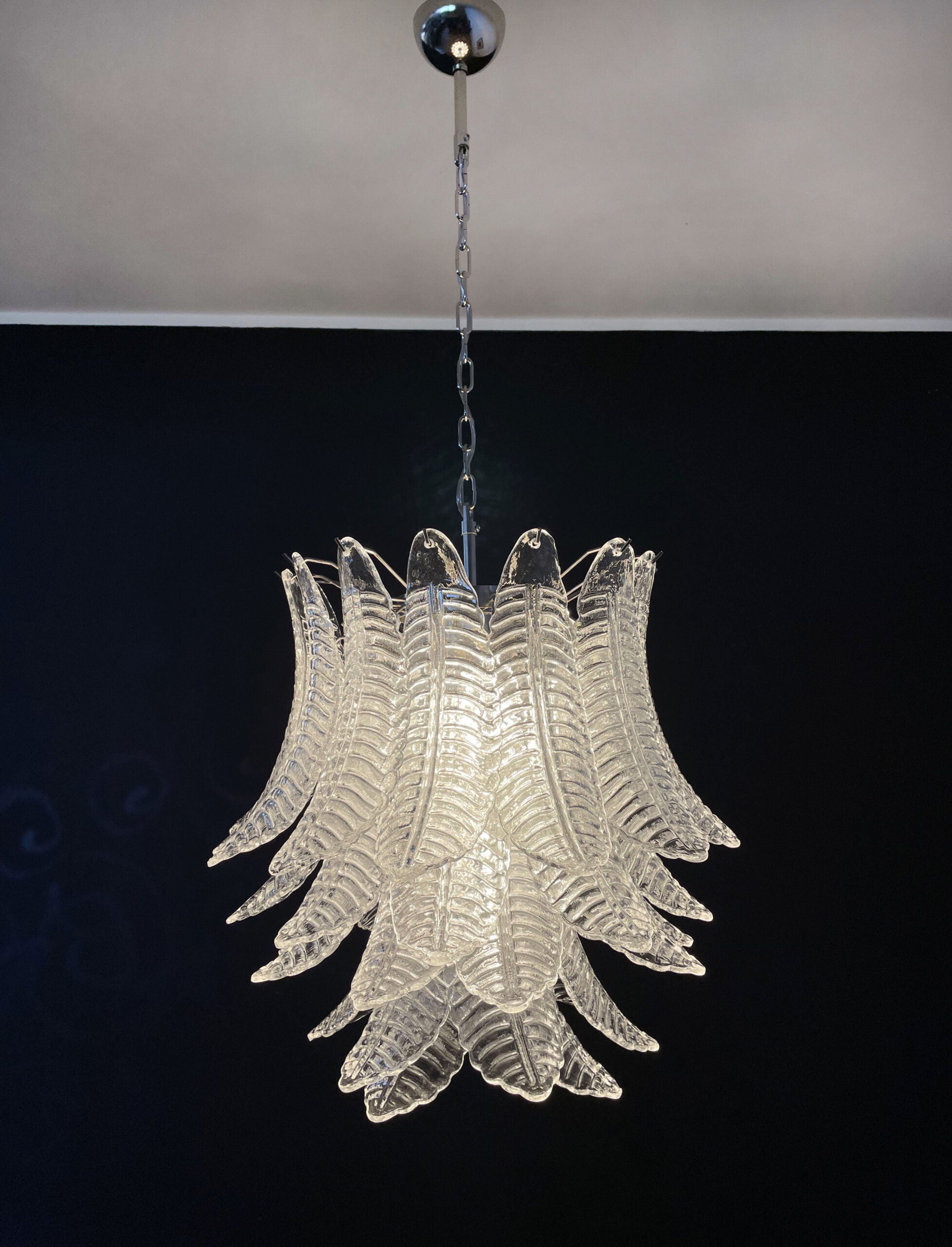 Murano Lysekrone – 41 Klare Felciglass – detalj 6 – Murano Classics