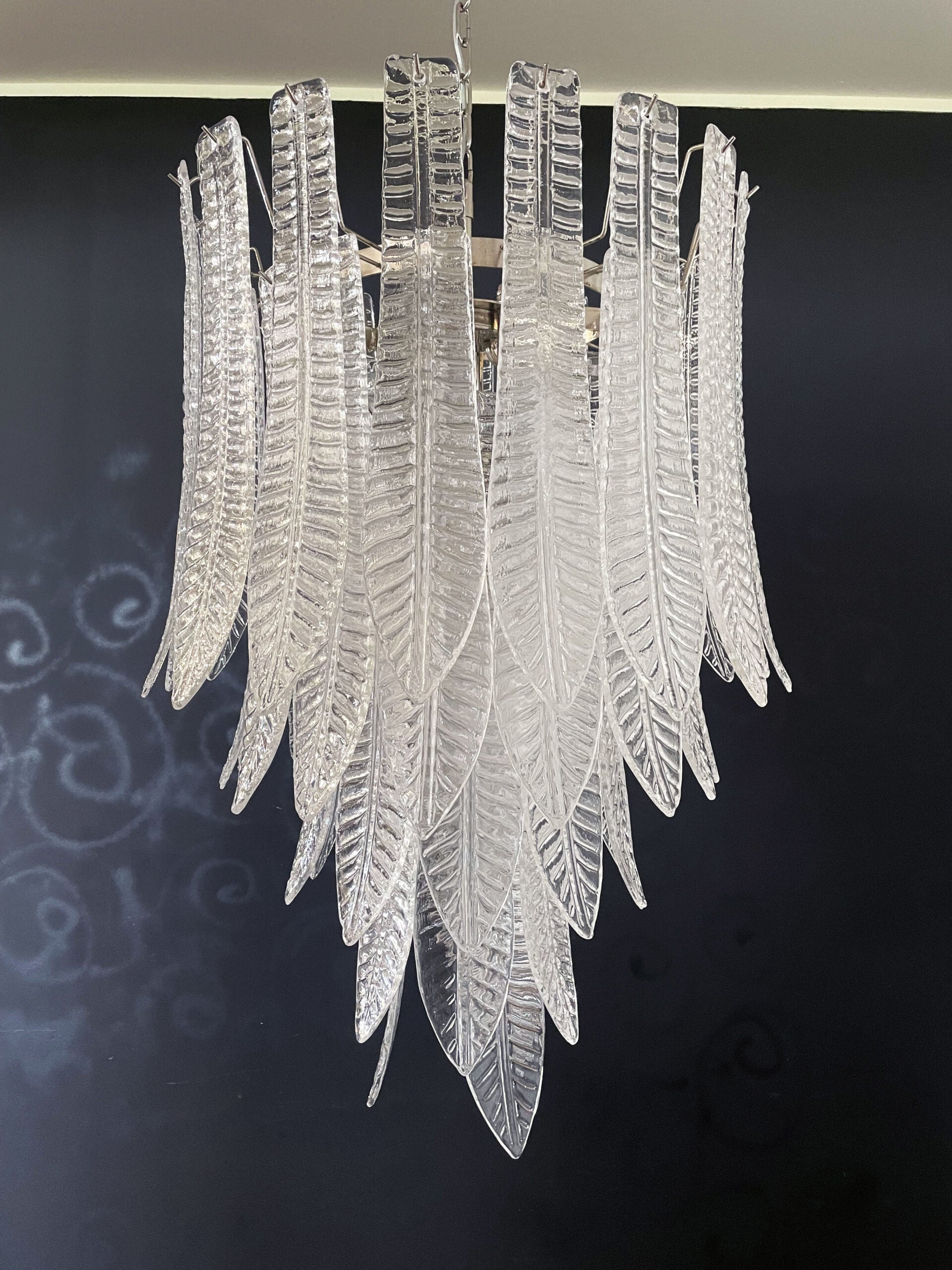 Murano Lysekrone – 52 Klare Felciglass – detalj 8 – Murano Classics
