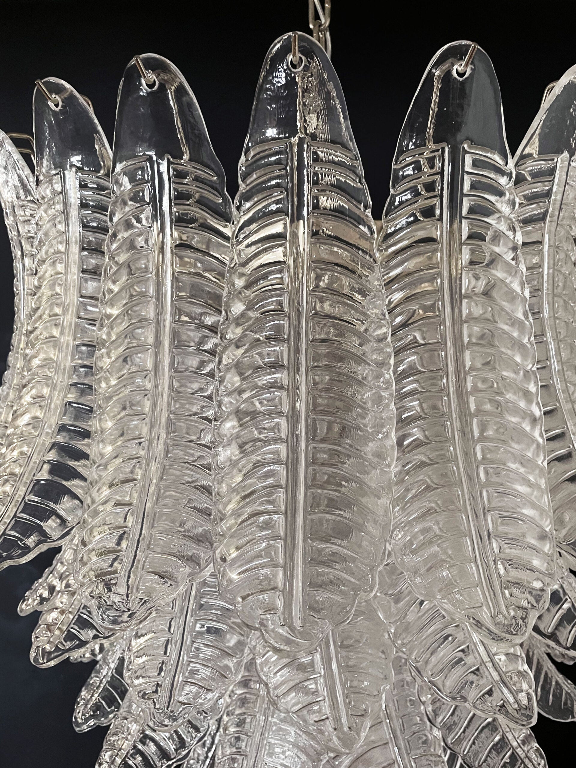 Murano Lysekrone – 75 Klare Felciglass – detalj 4 – Murano Classics