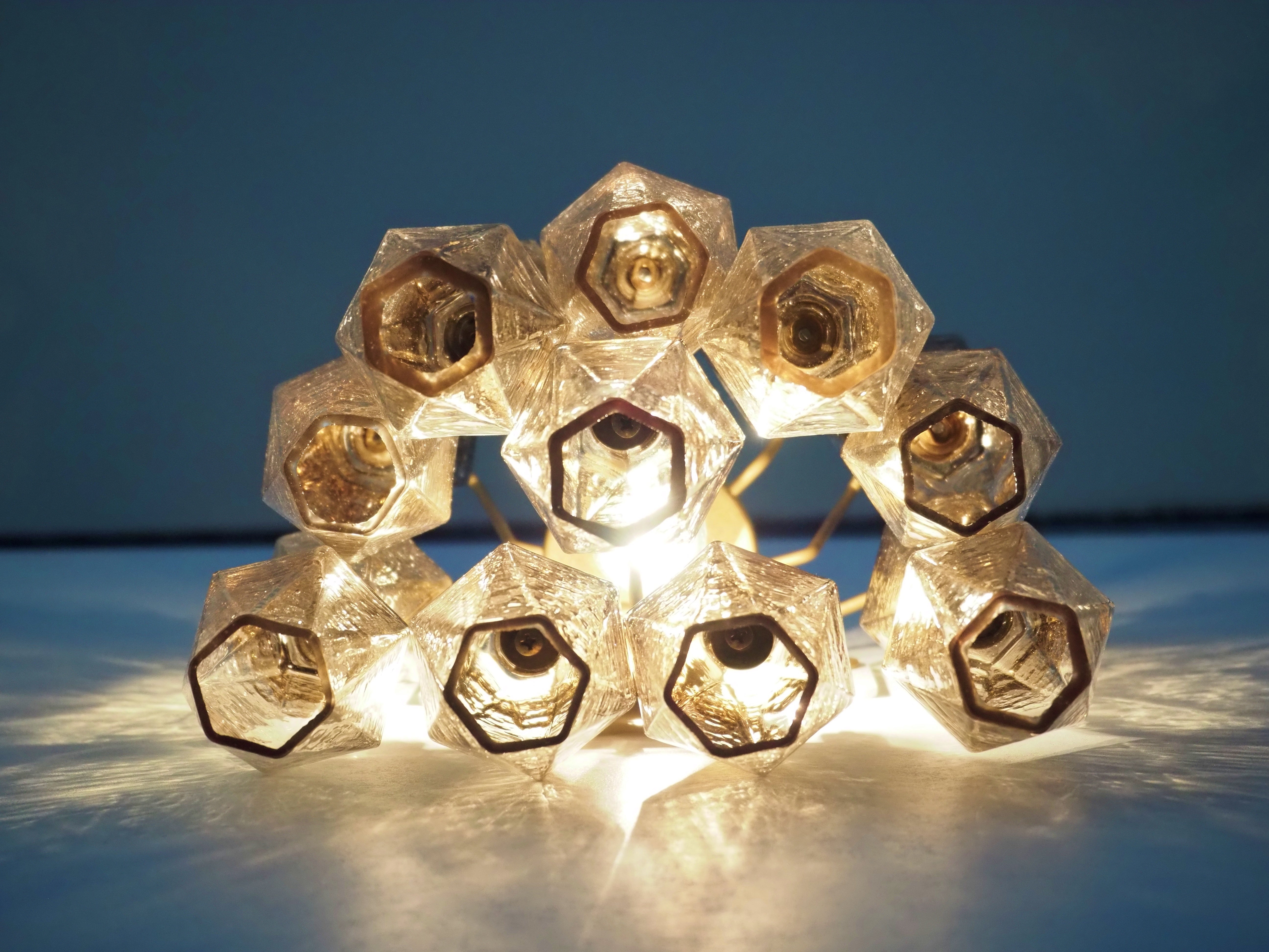Murano Vegglampe – 17 Røyk Poliedriglass – 2 stk – detalj 8 – Murano Classics