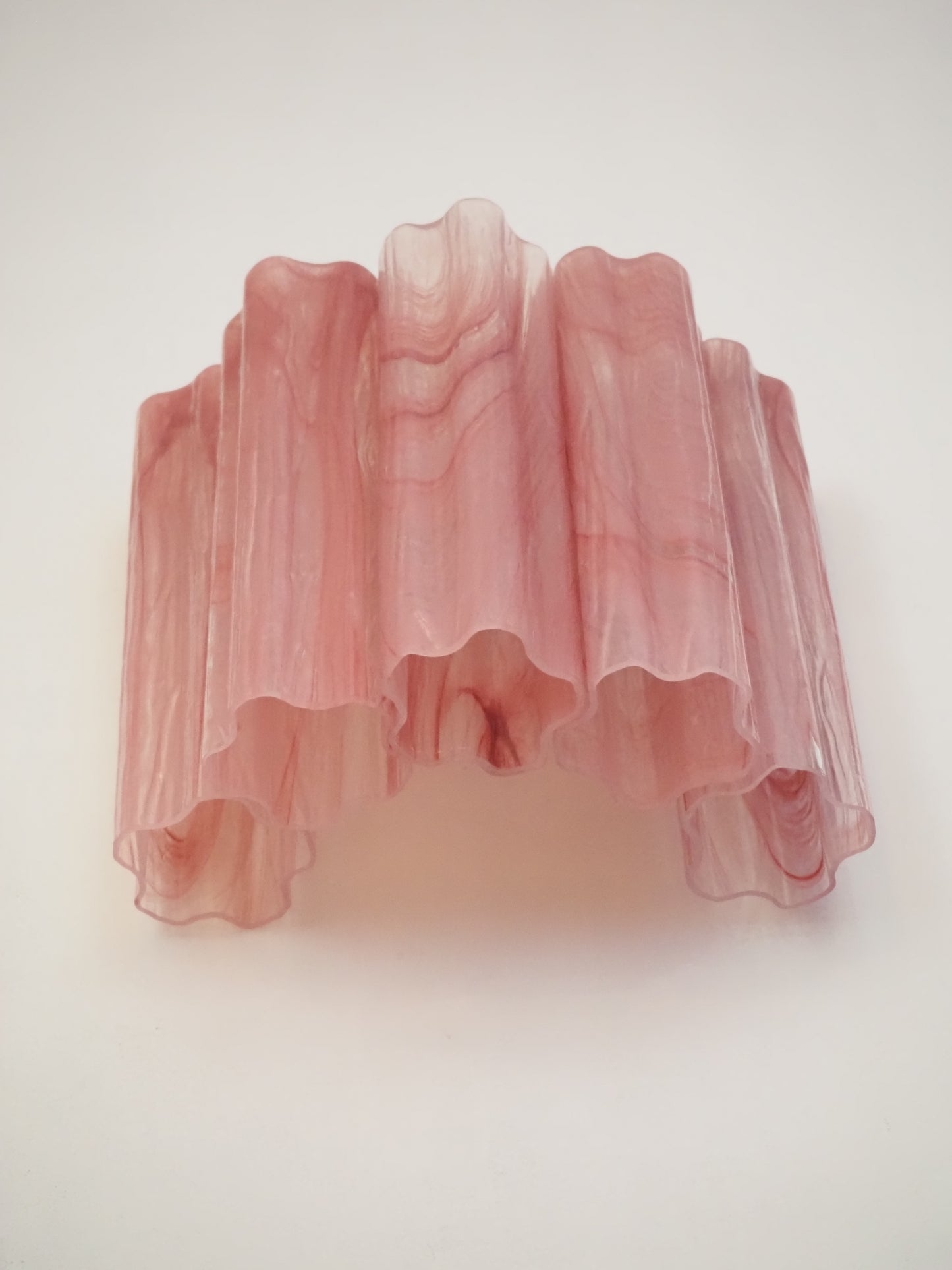 Murano Vegglampe | 5 Rosa Alabaster Glassrør | 1 par