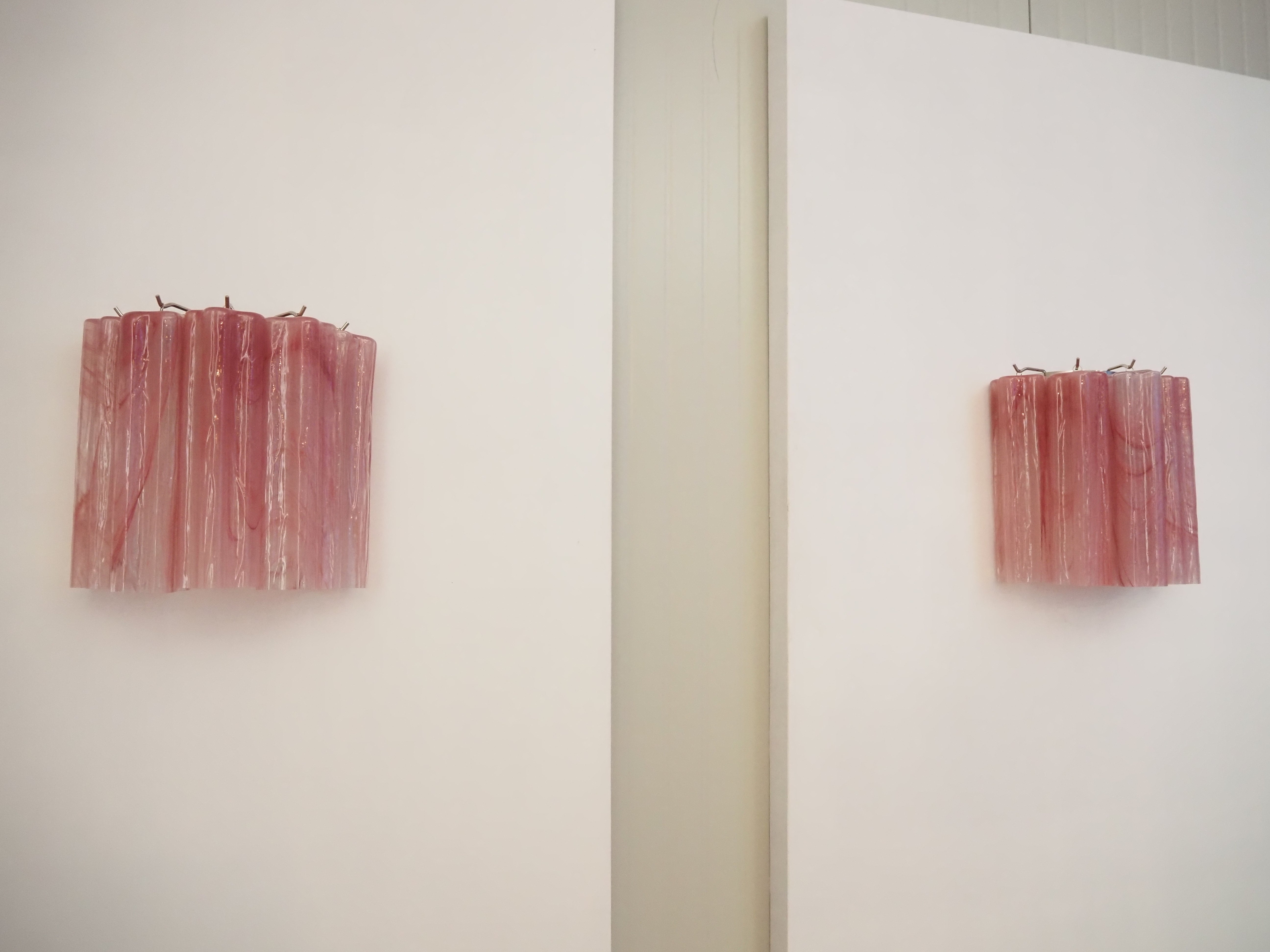 Murano Vegglampe – 5 Rosa Alabaster Glassrør – 2 stk – detalj 8 – Murano Classics