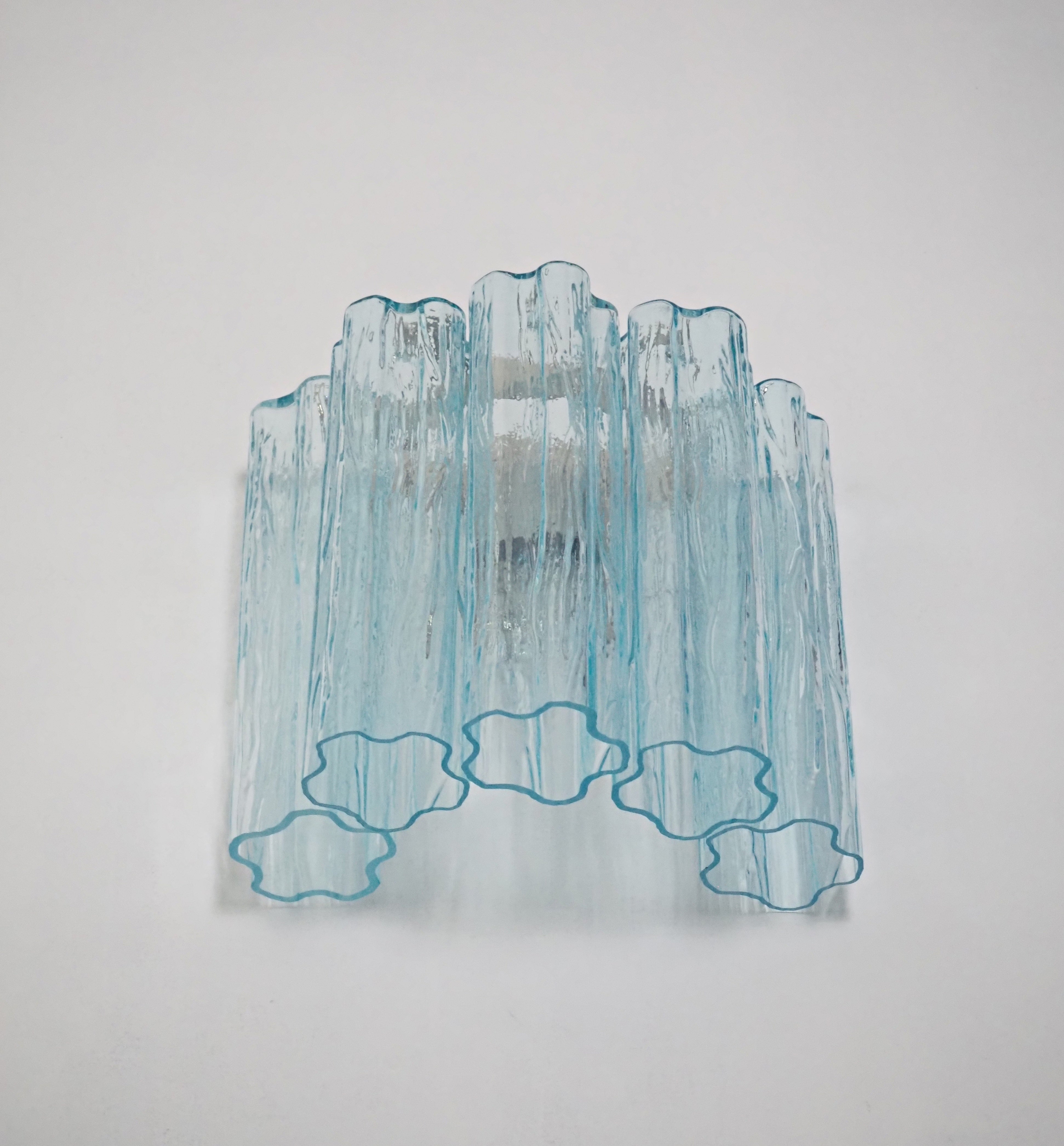 Murano Vegglampe – 5 Blå Glassrør – 2 stk – detalj 4 – Murano Classics