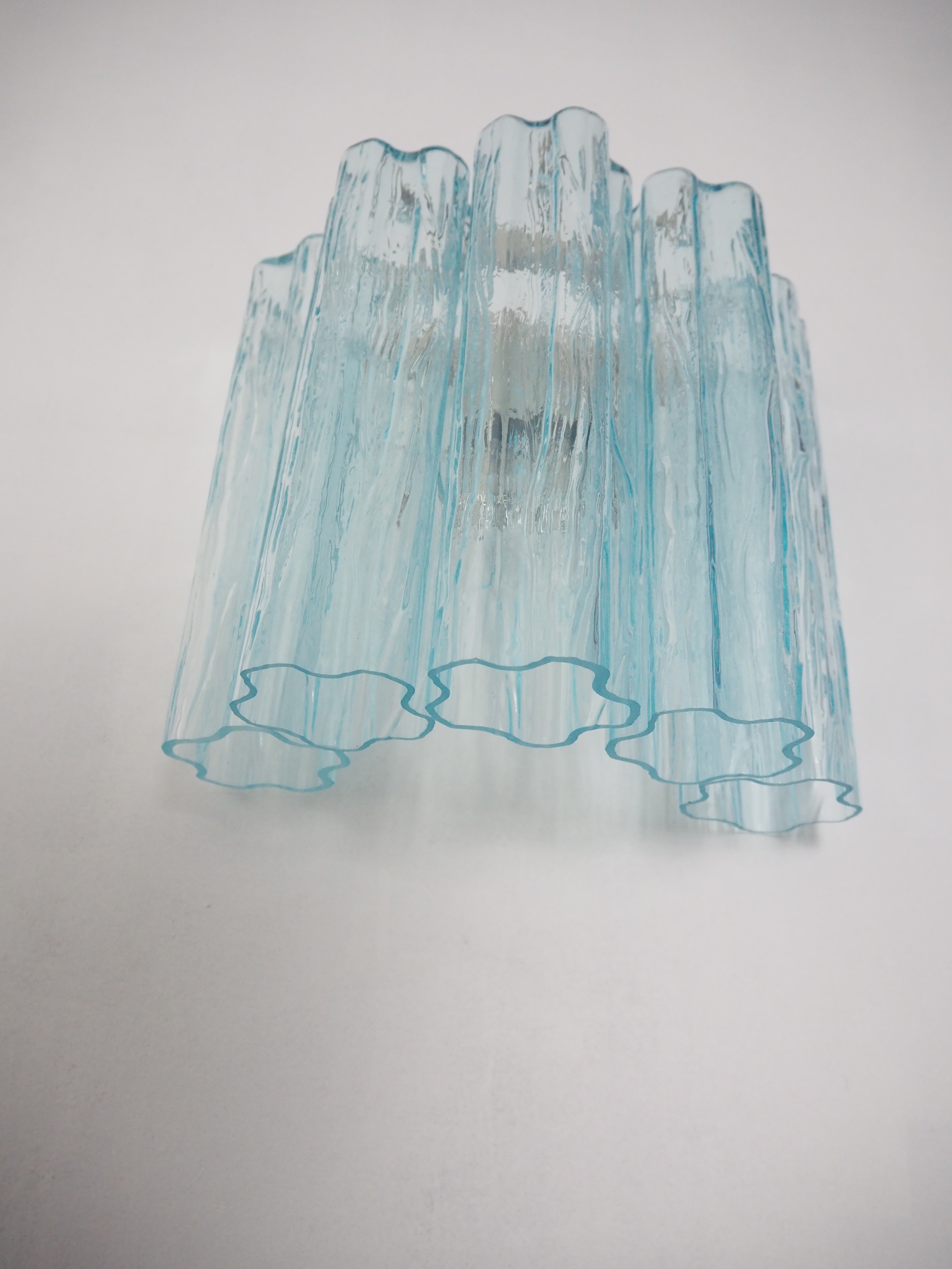 Murano Vegglampe – 5 Blå Glassrør – 2 stk – detalj 2 – Murano Classics