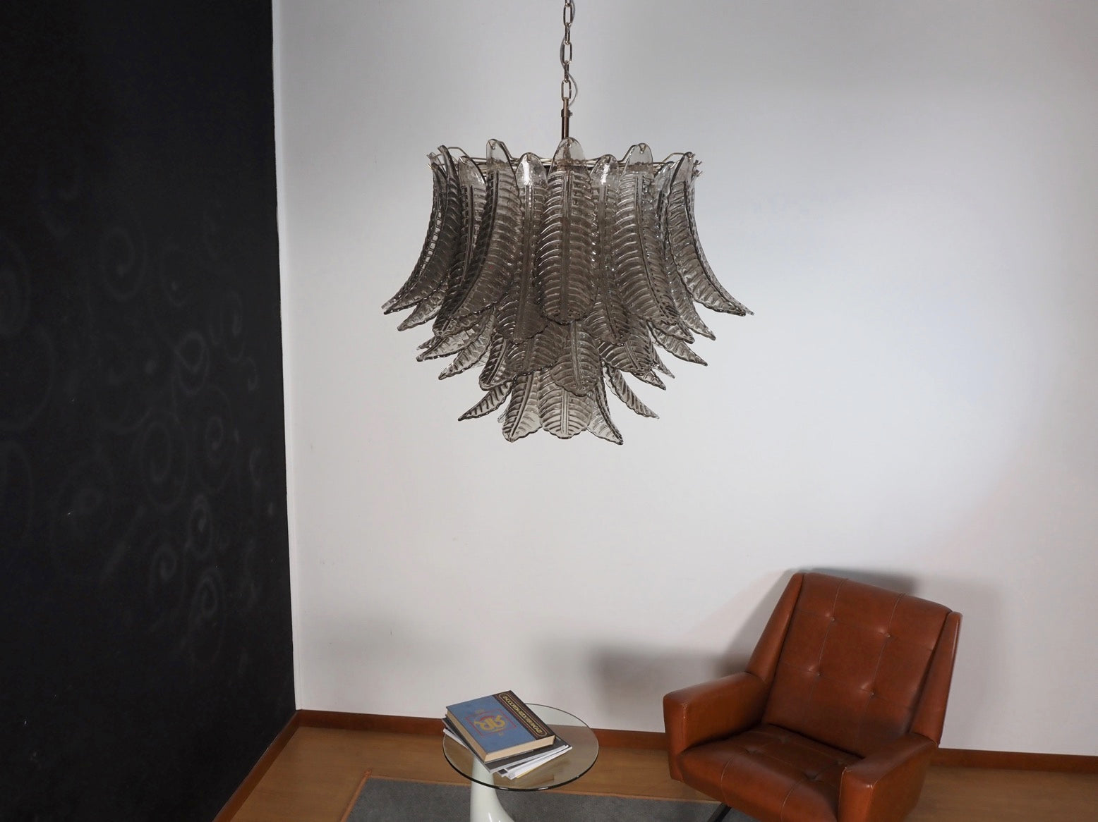 Murano Lysekrone – 48 Røykfargede Felciglass – detalj 4 – Murano Classics