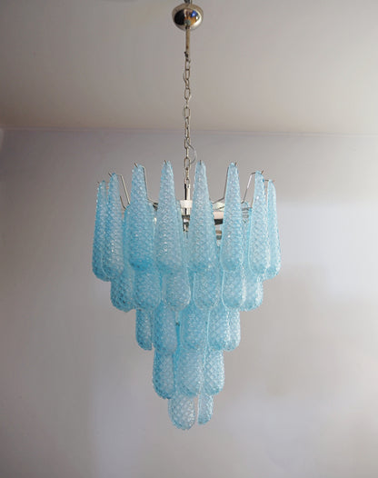 Murano Chandelier | 52 Blue Dropper