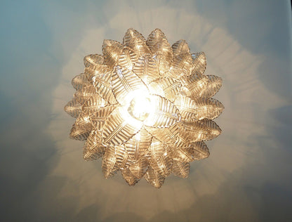 Murano Lysekrone | 52 Røykfargede Felciglass