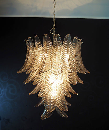 Murano Lysekrone | 52 Røykfargede Felciglass