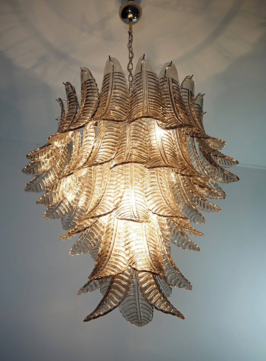 Murano Lysekrone – 52 Røykfargede Felciglass – detalj 4 – Murano Classics