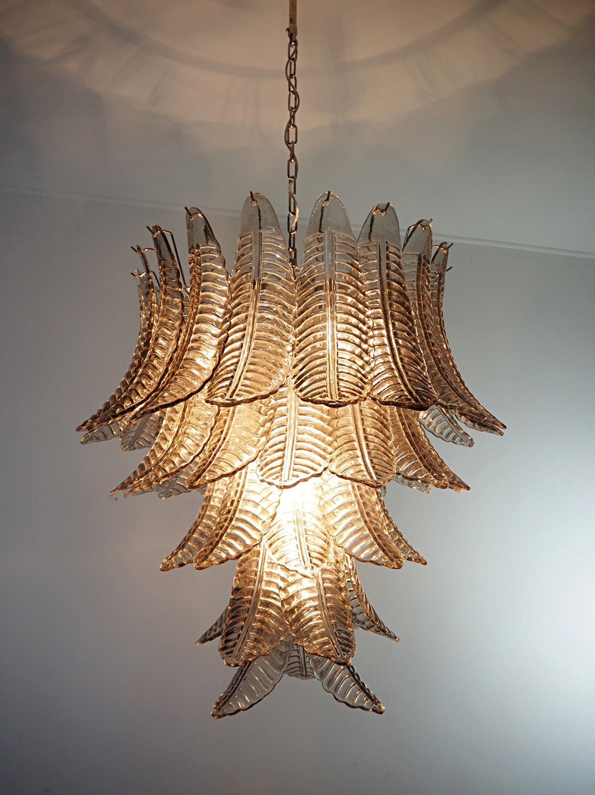 Murano Lysekrone – 52 Røykfargede Felciglass – detalj 3 – Murano Classics