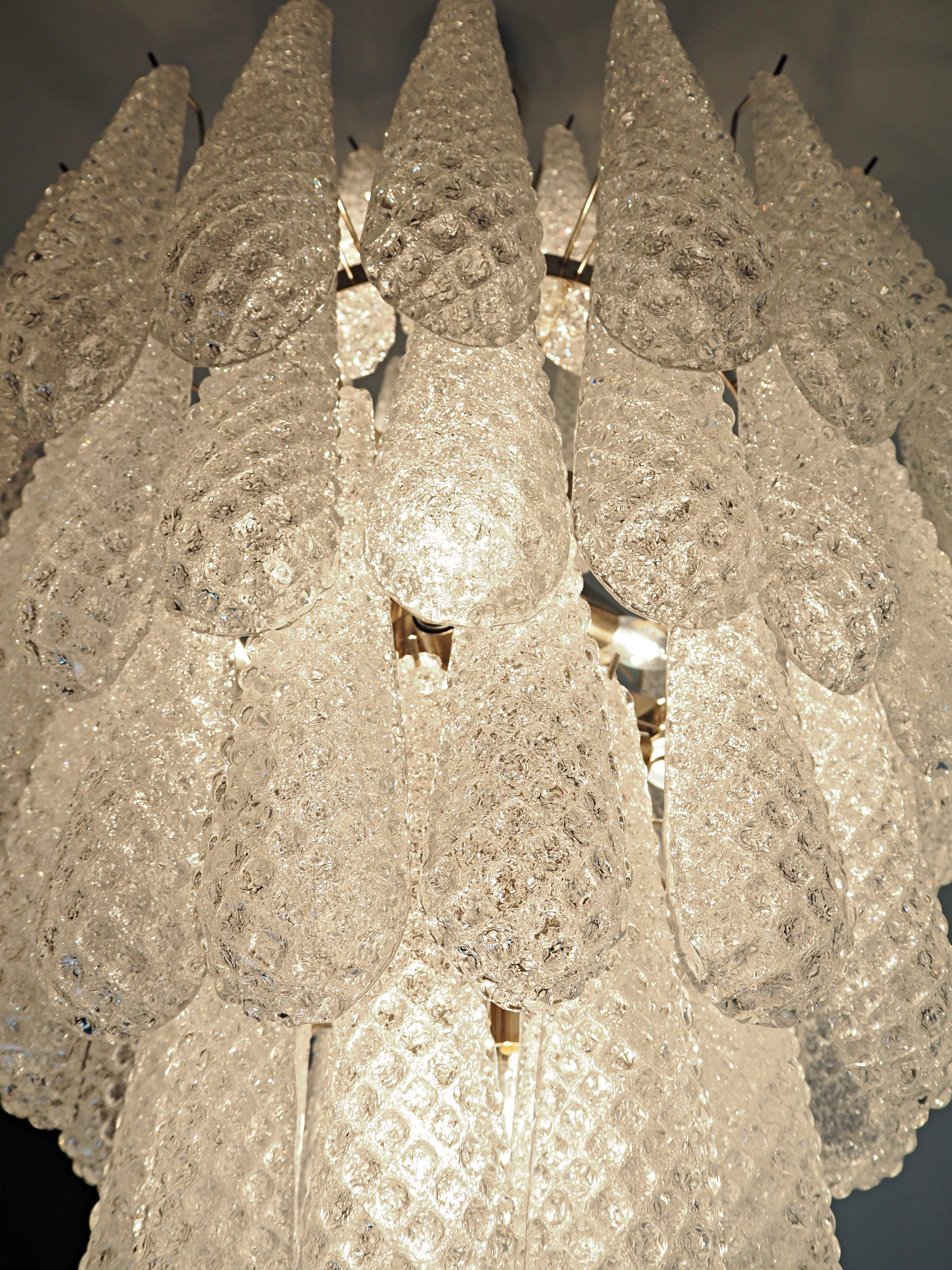 Murano Lysekrone – 85 Klare Dråpeglass – detalj 4 – Murano Classics