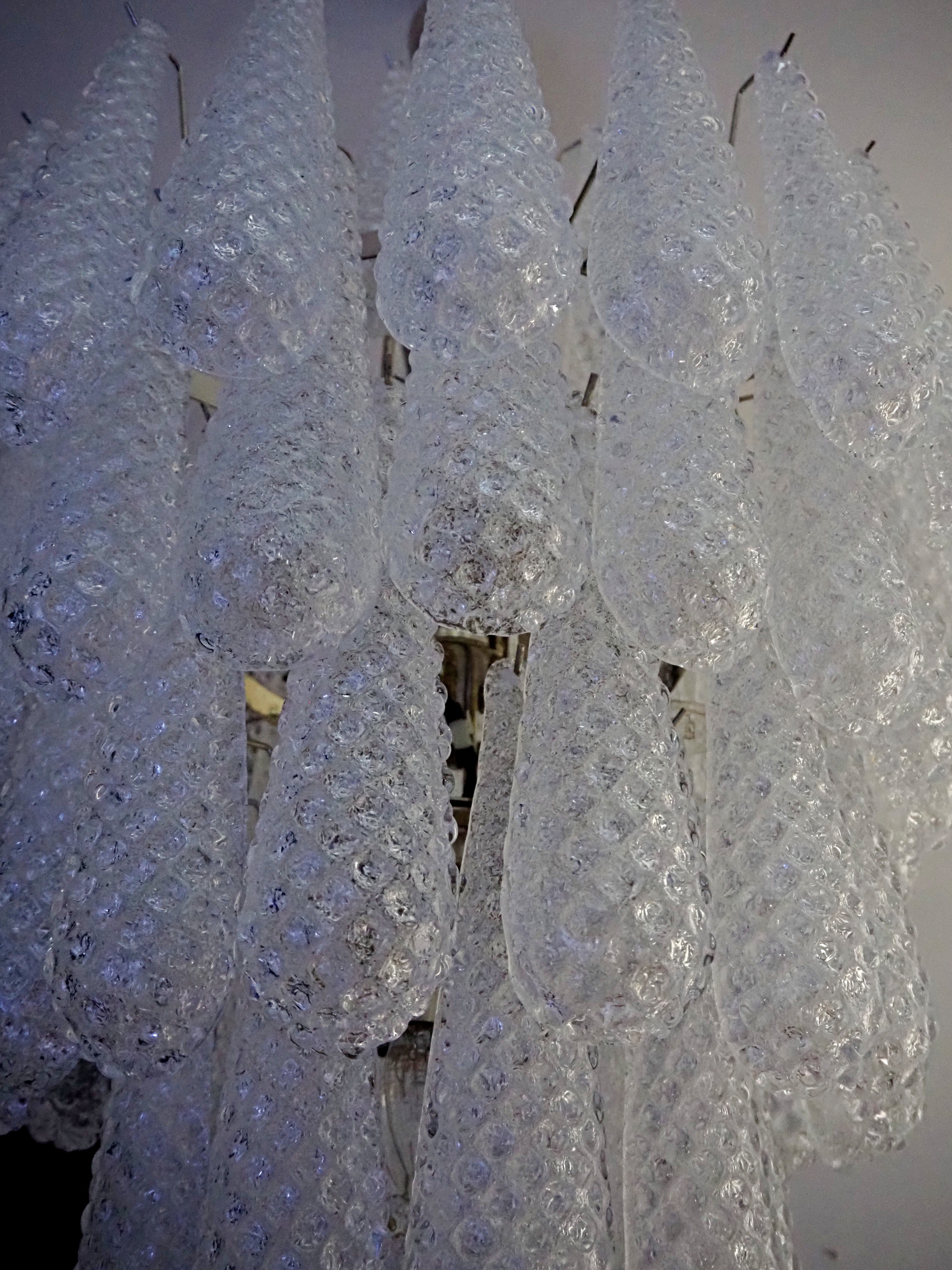 Murano Lysekrone – 85 Klare Dråpeglass – detalj 3 – Murano Classics