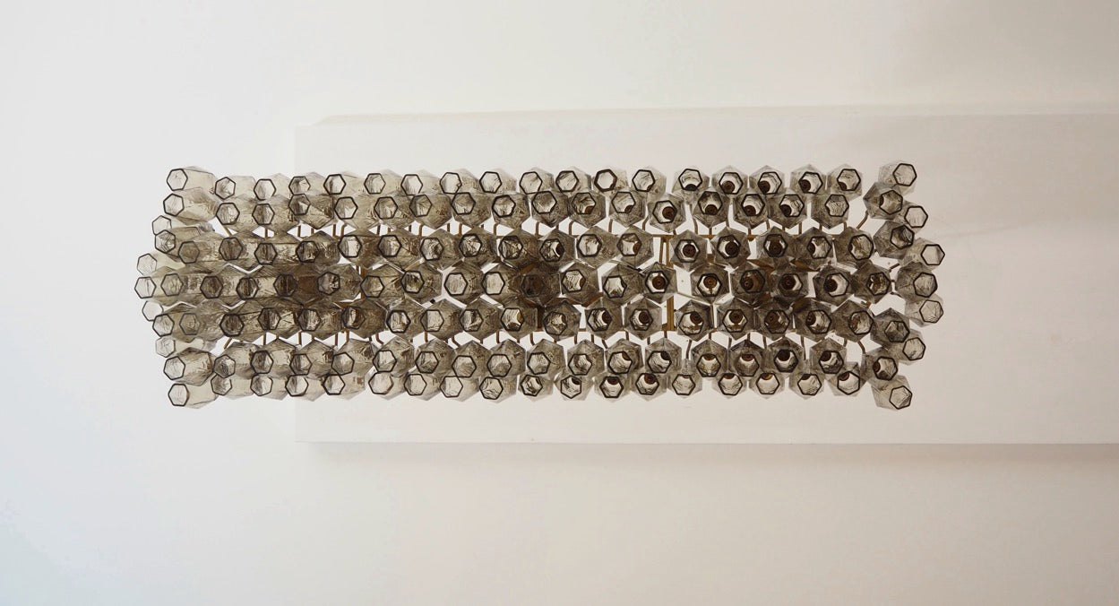 Murano Lysekrone | 138 Røykfargede Gull Poliedriglass