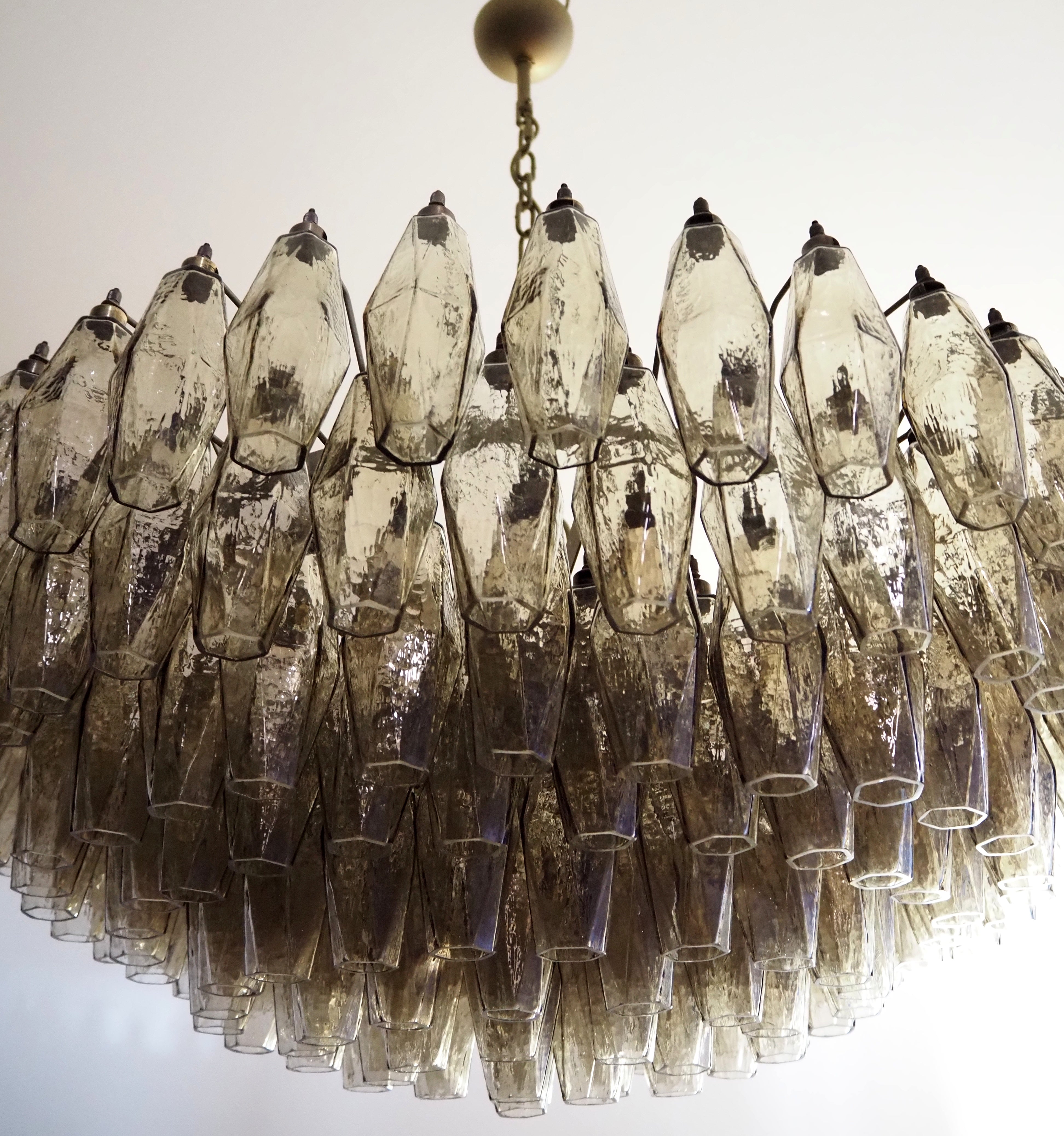 Murano Lysekrone – 185 Røykfargede Poliedriglass – detalj 3 – Murano Classics