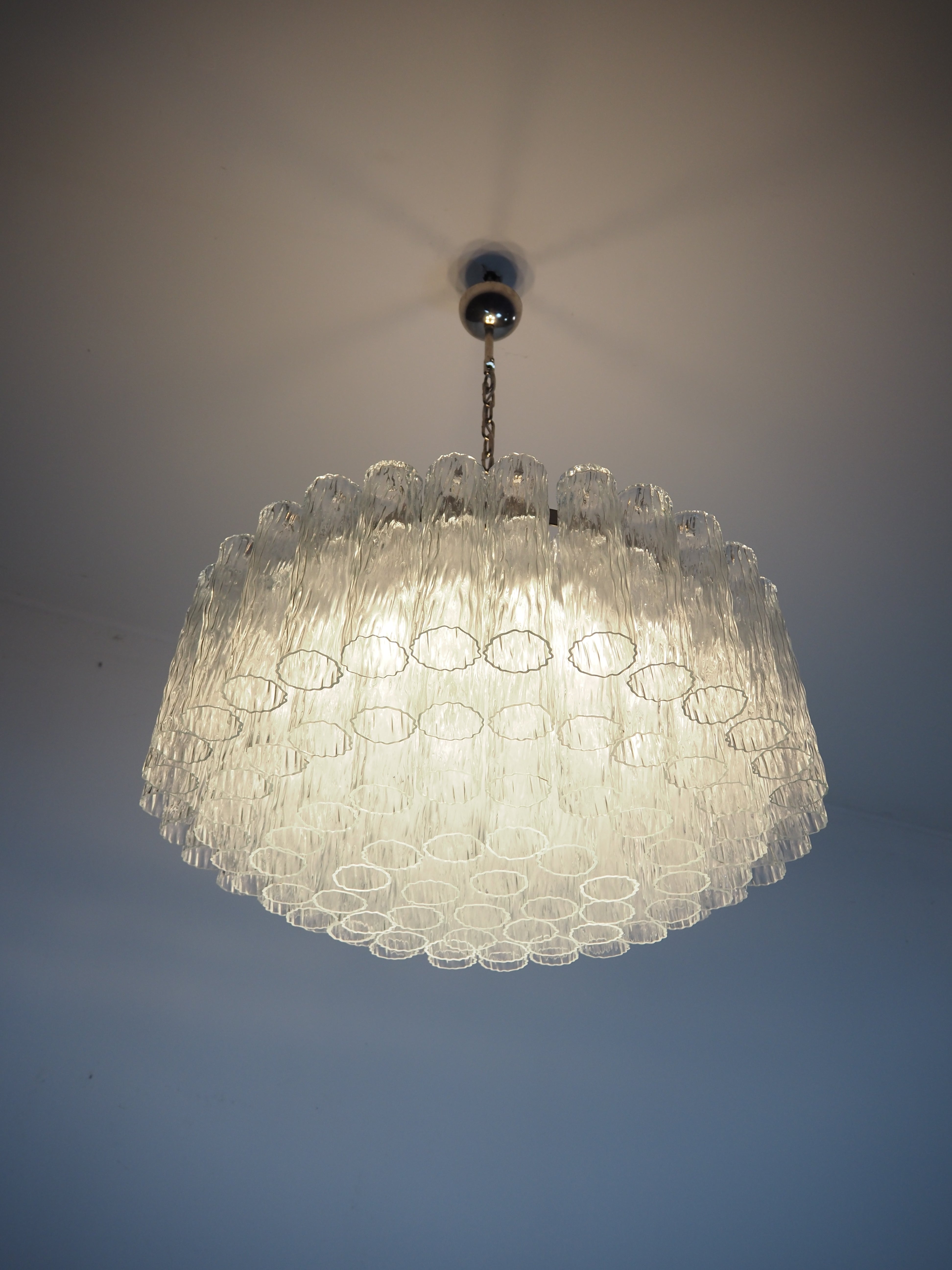 Murano Lysekrone – 101 Klare Glassrør – Murano Classics
