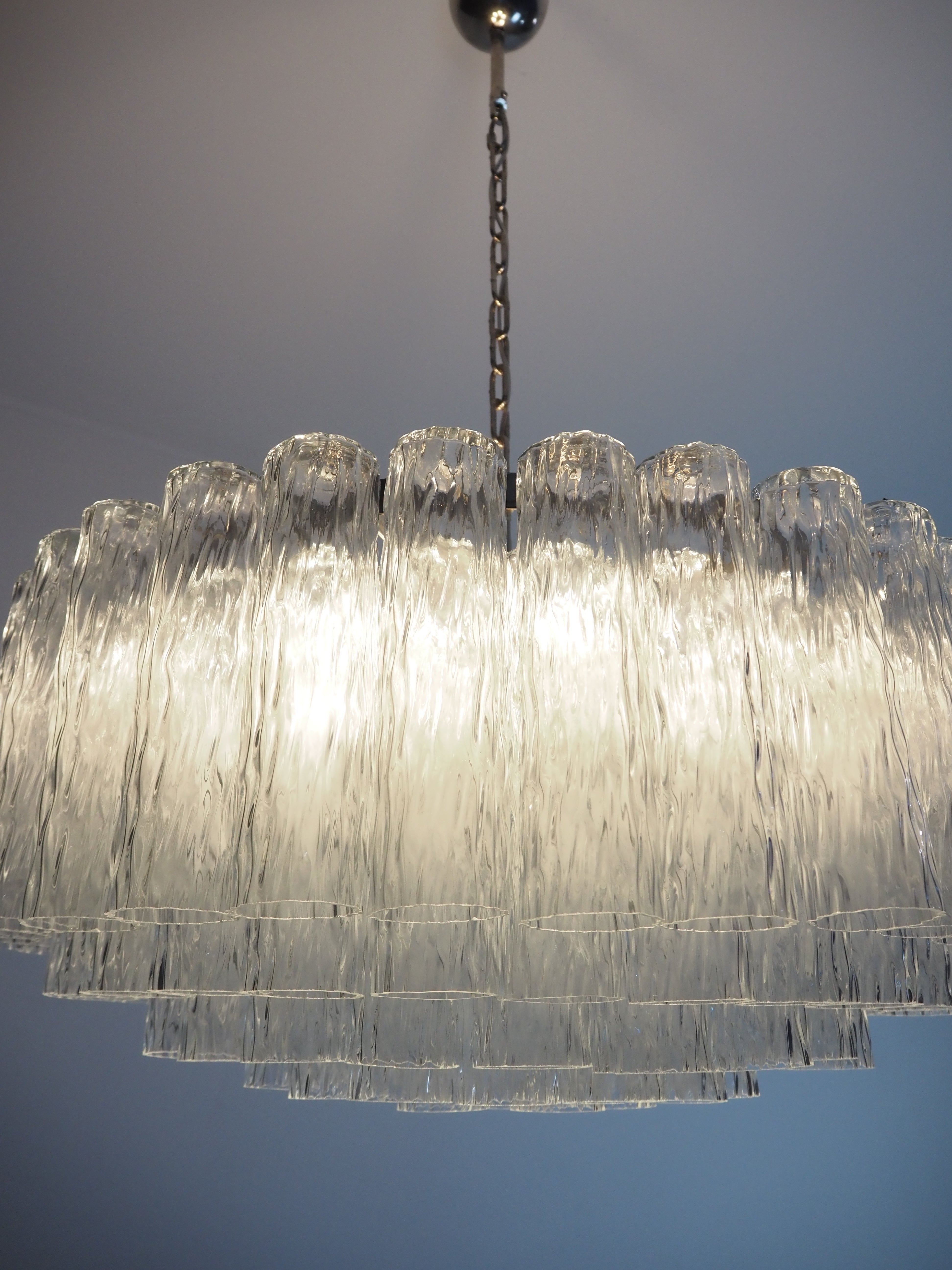 Murano Lysekrone – 101 Klare Glassrør – detalj 4 – Murano Classics