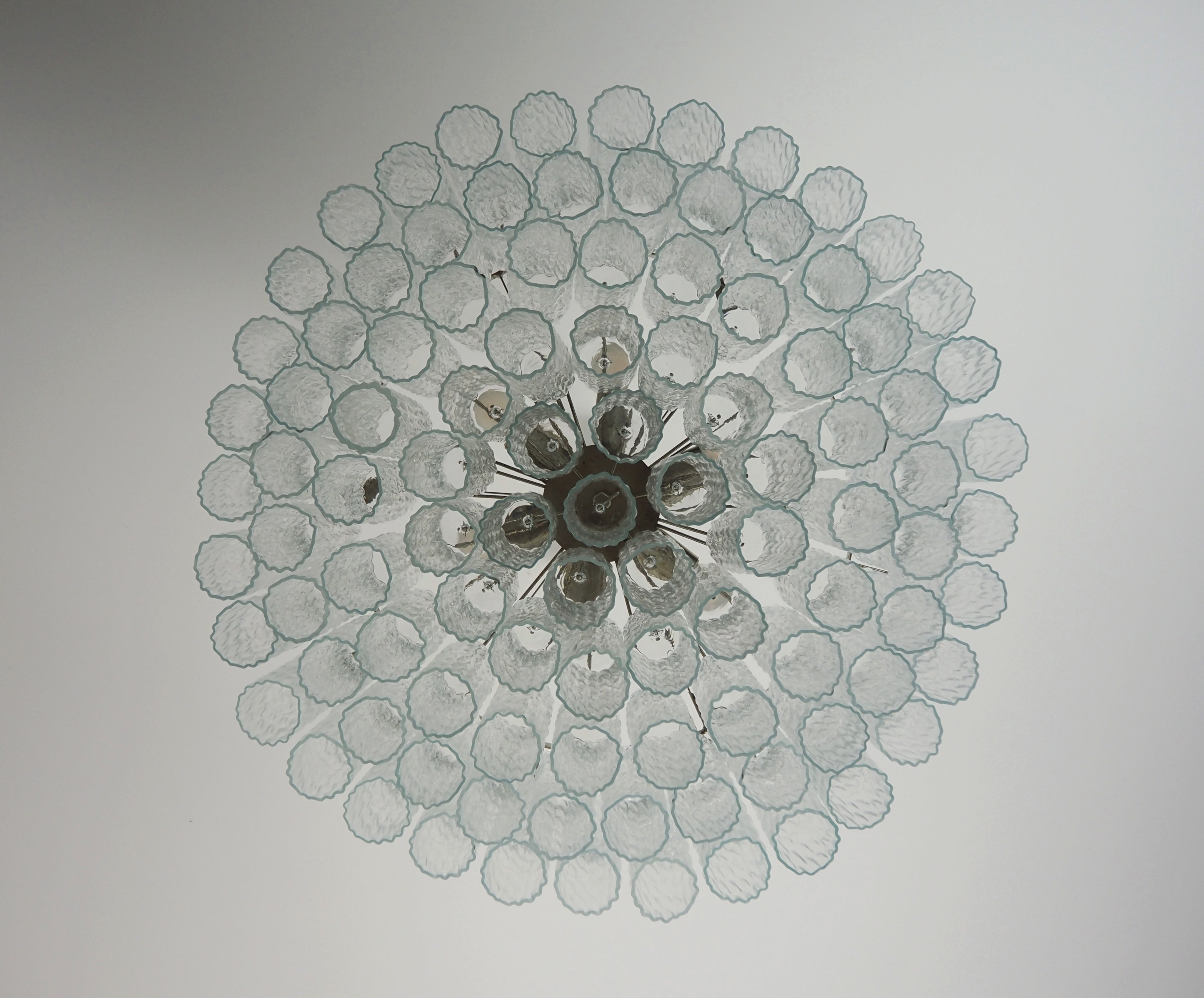 Murano Lysekrone – 101 Klare Glassrør – detalj 1 – Murano Classics
