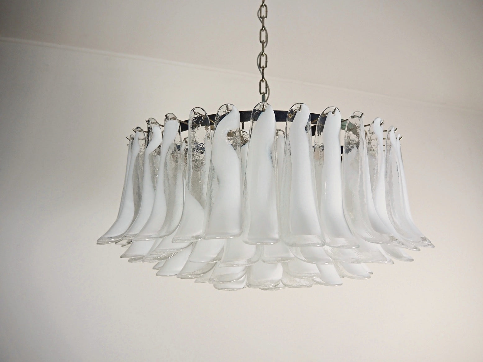 Murano Lysekrone | 101 Klare Konglebladglass
