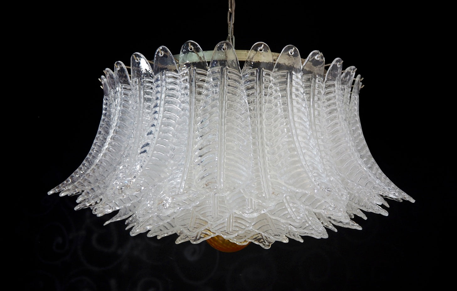 Murano Lysekrone – 100 Klare Felciglass – detalj 3 – Murano Classics