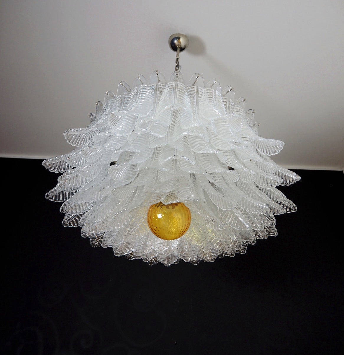 Murano Lysekrone – 100 Klare Felciglass – detalj 2 – Murano Classics