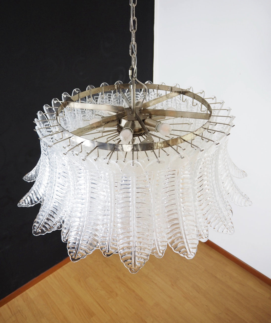 Murano Lysekrone – 100 Klare Felciglass – detalj 9 – Murano Classics