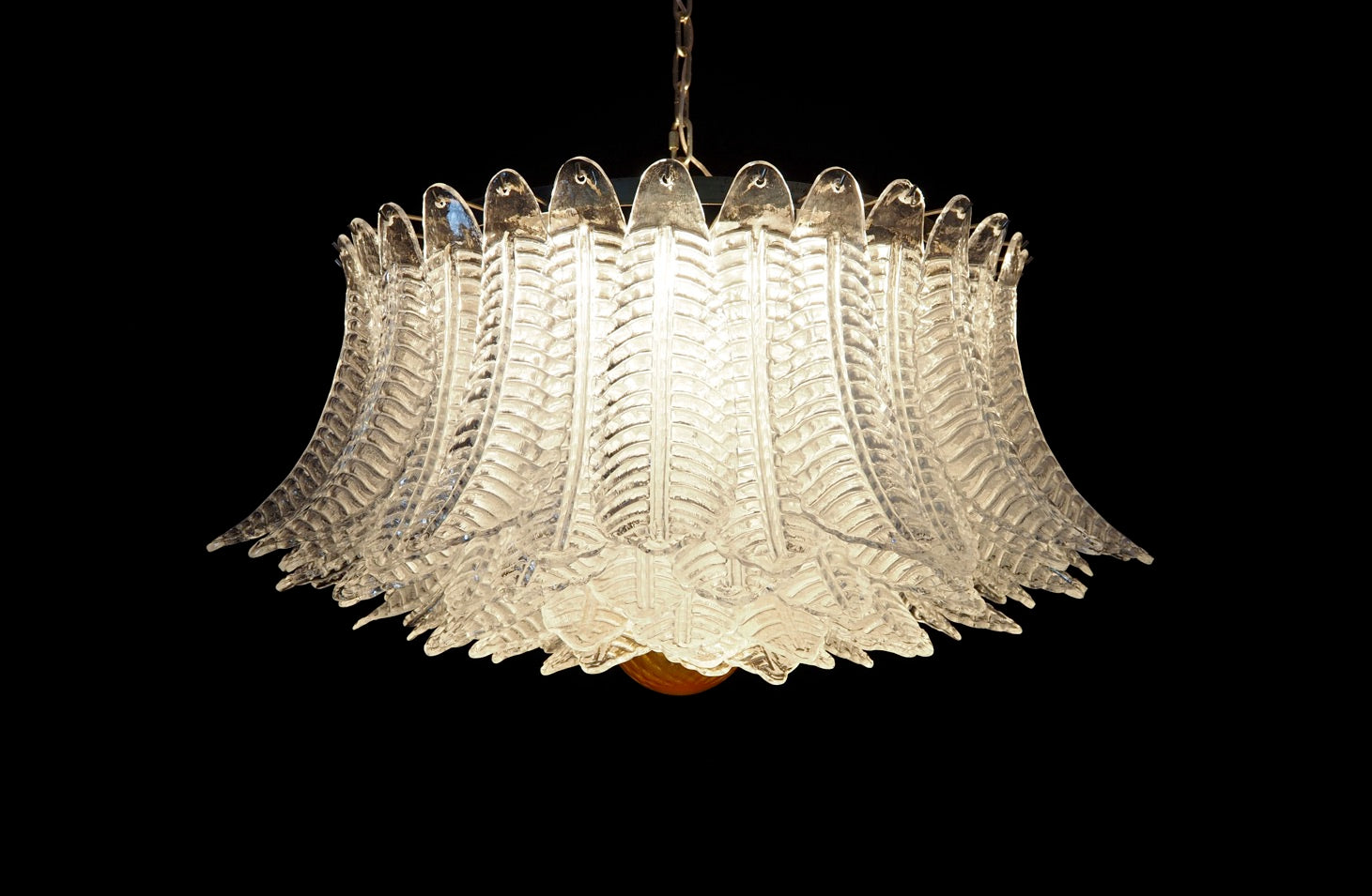 Murano Lysekrone – 100 Klare Felciglass – detalj 5 – Murano Classics