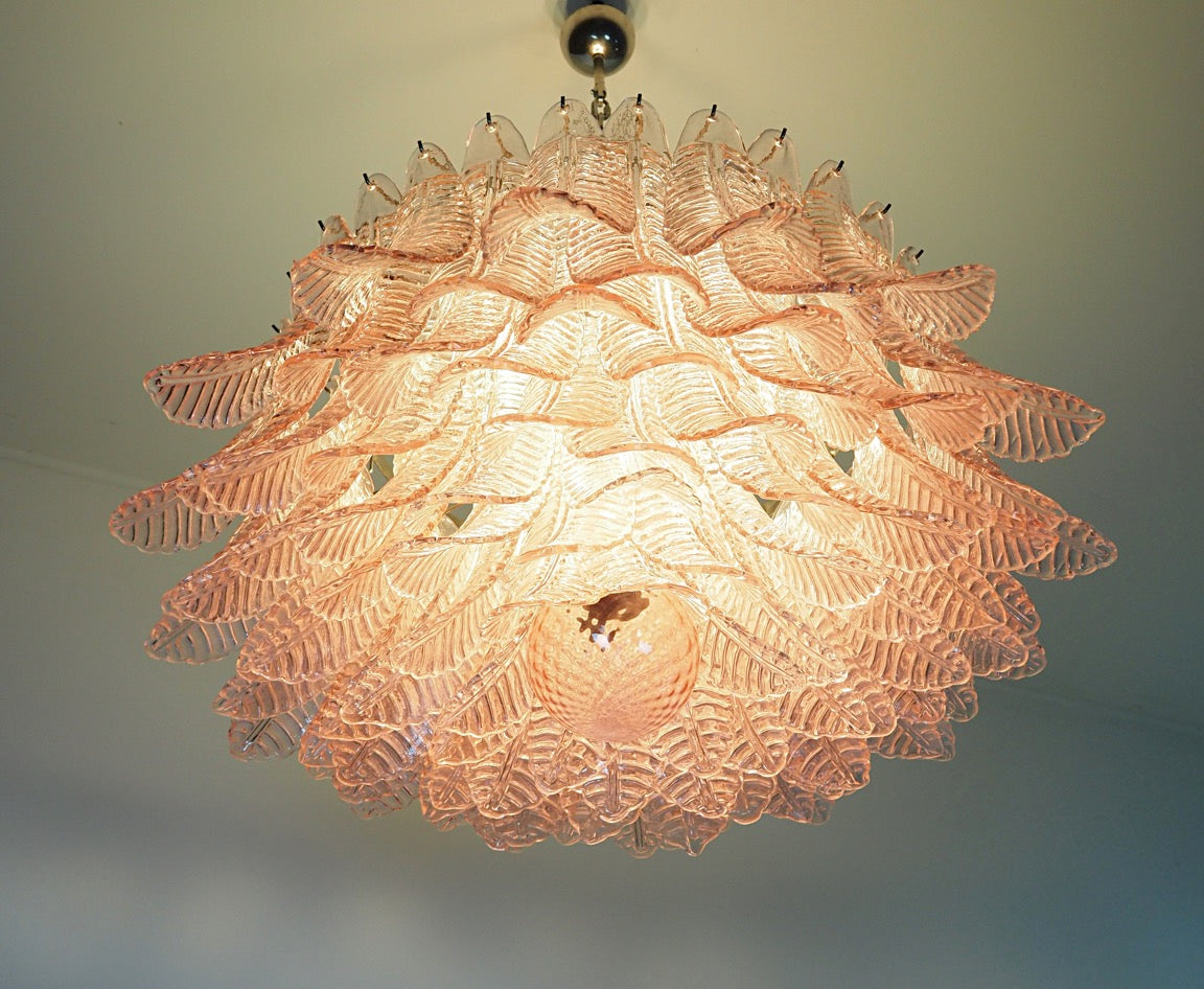 Murano Lysekrone – 100 Rosa Felciglass – detalj 4 – Murano Classics