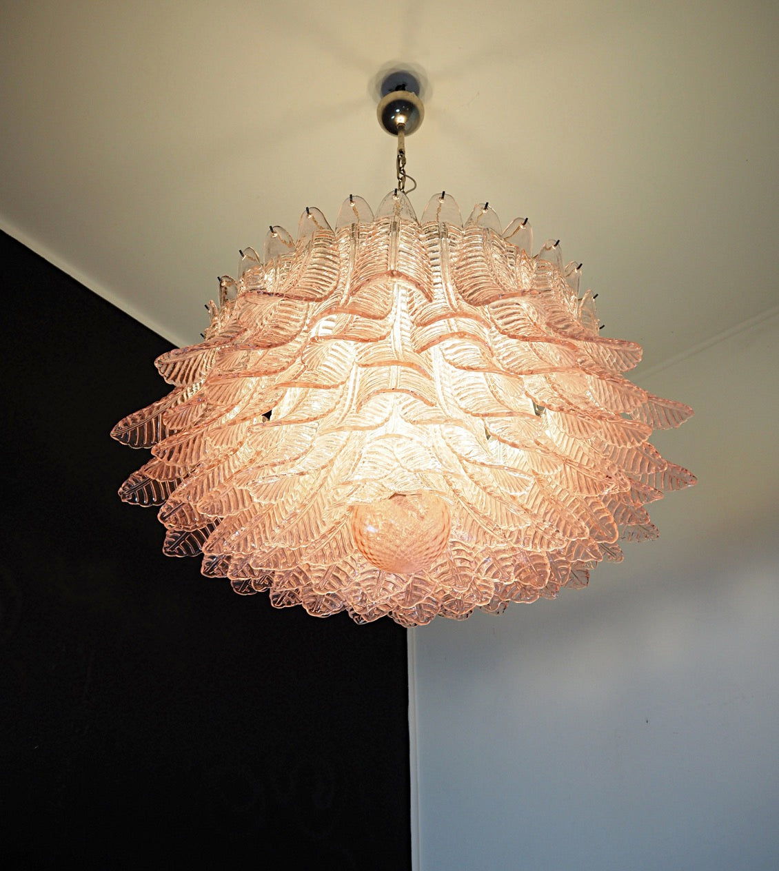 Murano Lysekrone – 100 Rosa Felciglass – detalj 3 – Murano Classics
