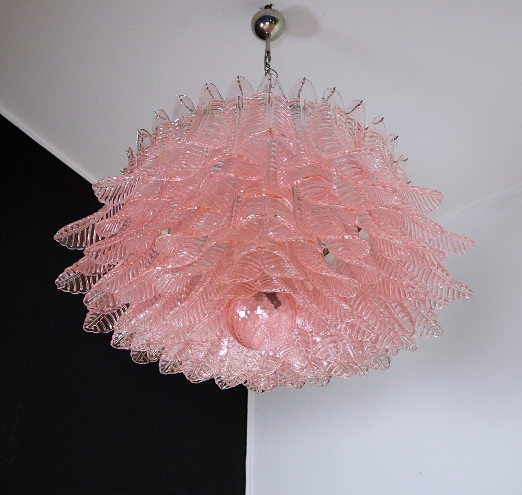 Murano Lysekrone – 100 Rosa Felciglass – detalj 2 – Murano Classics
