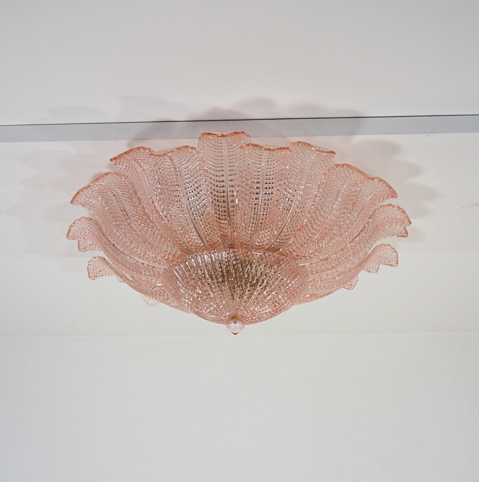 Murano Taklampe – 24 Rosa Barovier – detalj 2 – Murano Classics