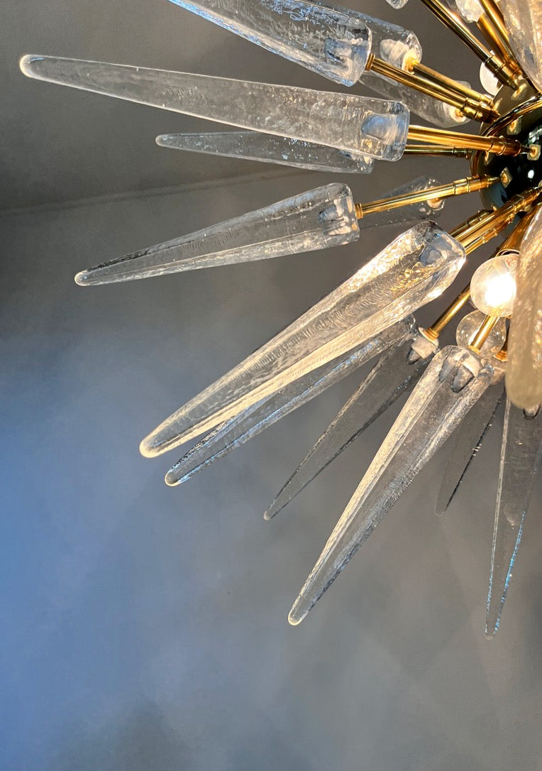 Murano Lysekrone – 51 Klare Sputnik – detalj 6 – Murano Classics