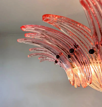 Murano Lysekrone | 36 Rosa Palmeglass