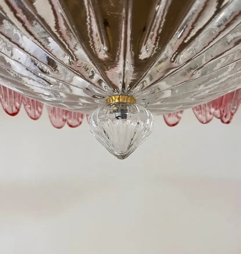 Murano Lysekrone – 36 Rosa Palmeglass – detalj 3 – Murano Classics