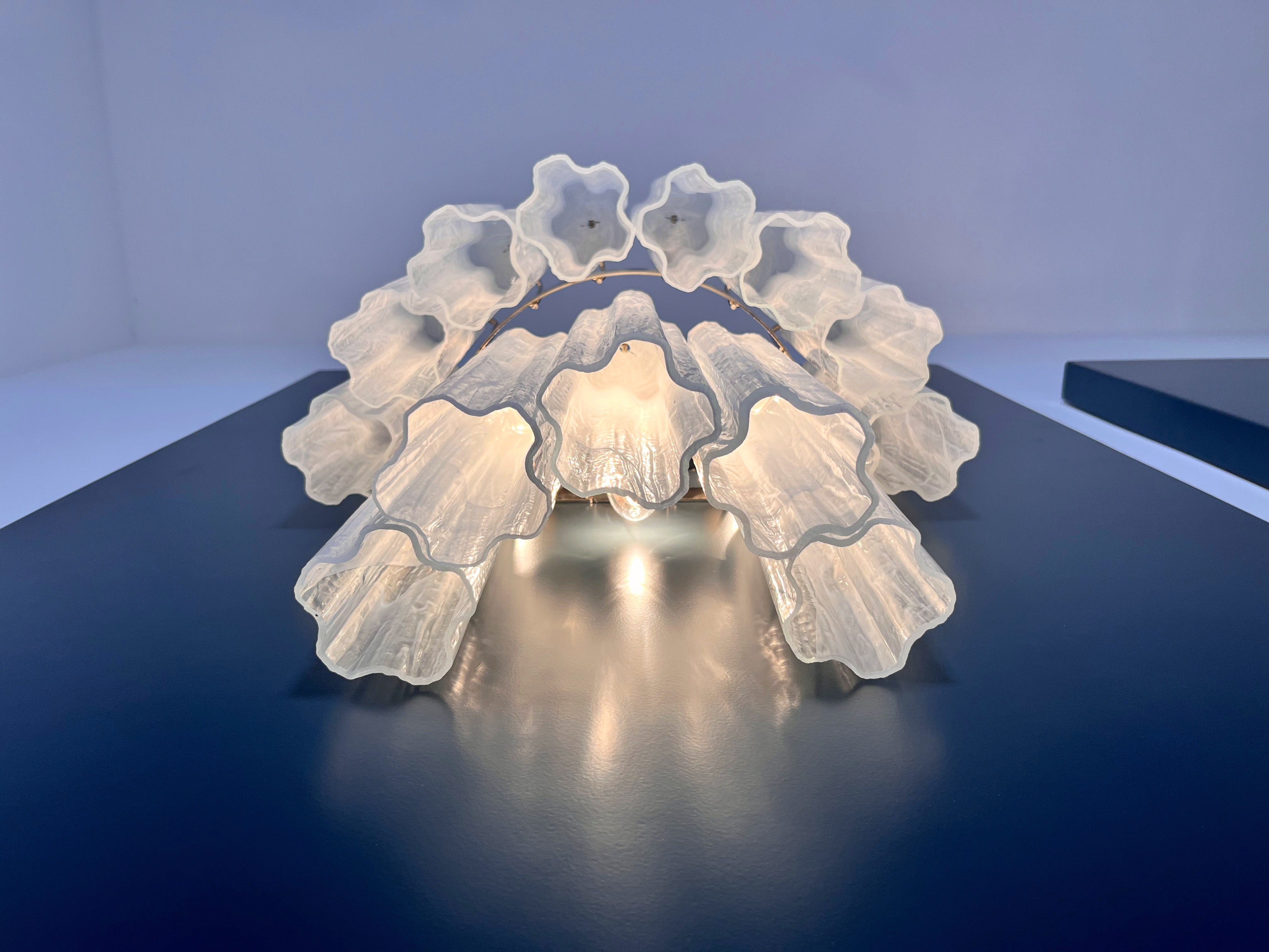 Murano Vegglampe – 13 Alabaster hvite Glassrør – 2 stk – detalj 8 – Murano Classics