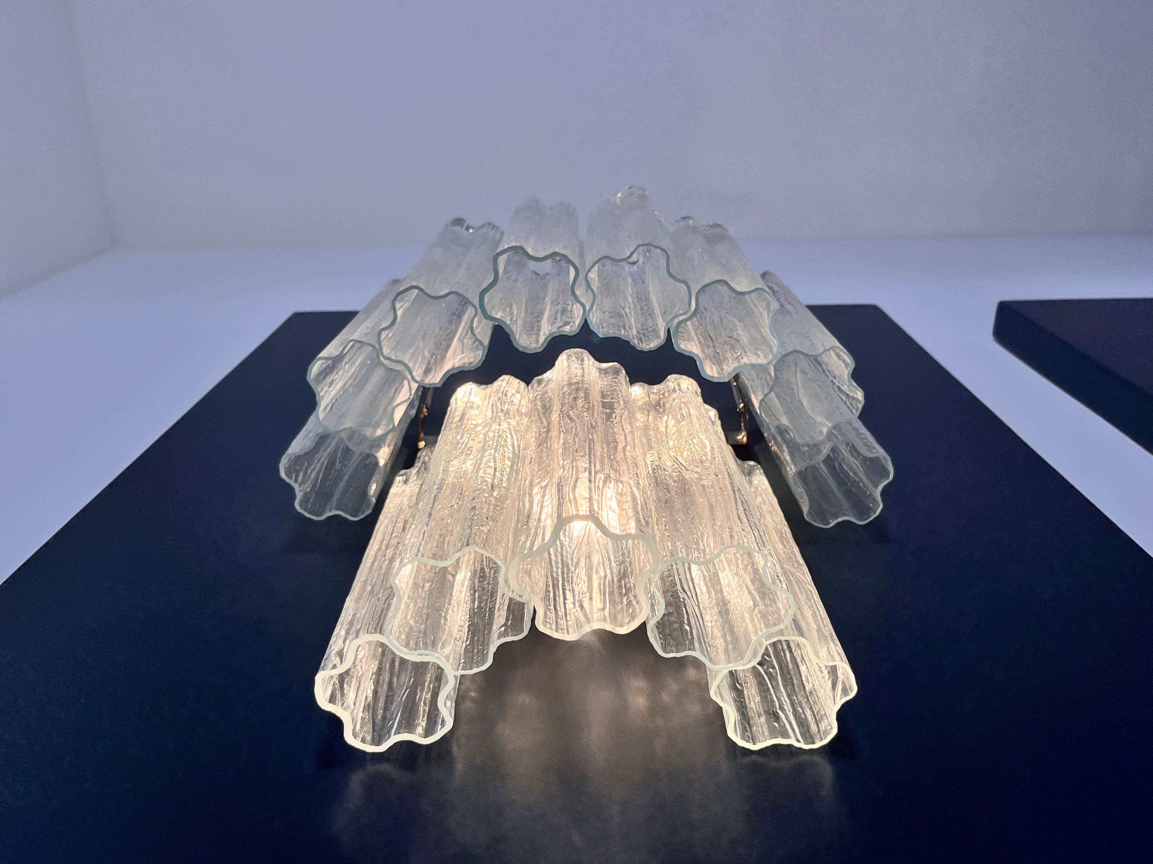 Murano Vegglampe – 13 Klare Glassrør – 2 stk – detalj 6 – Murano Classics
