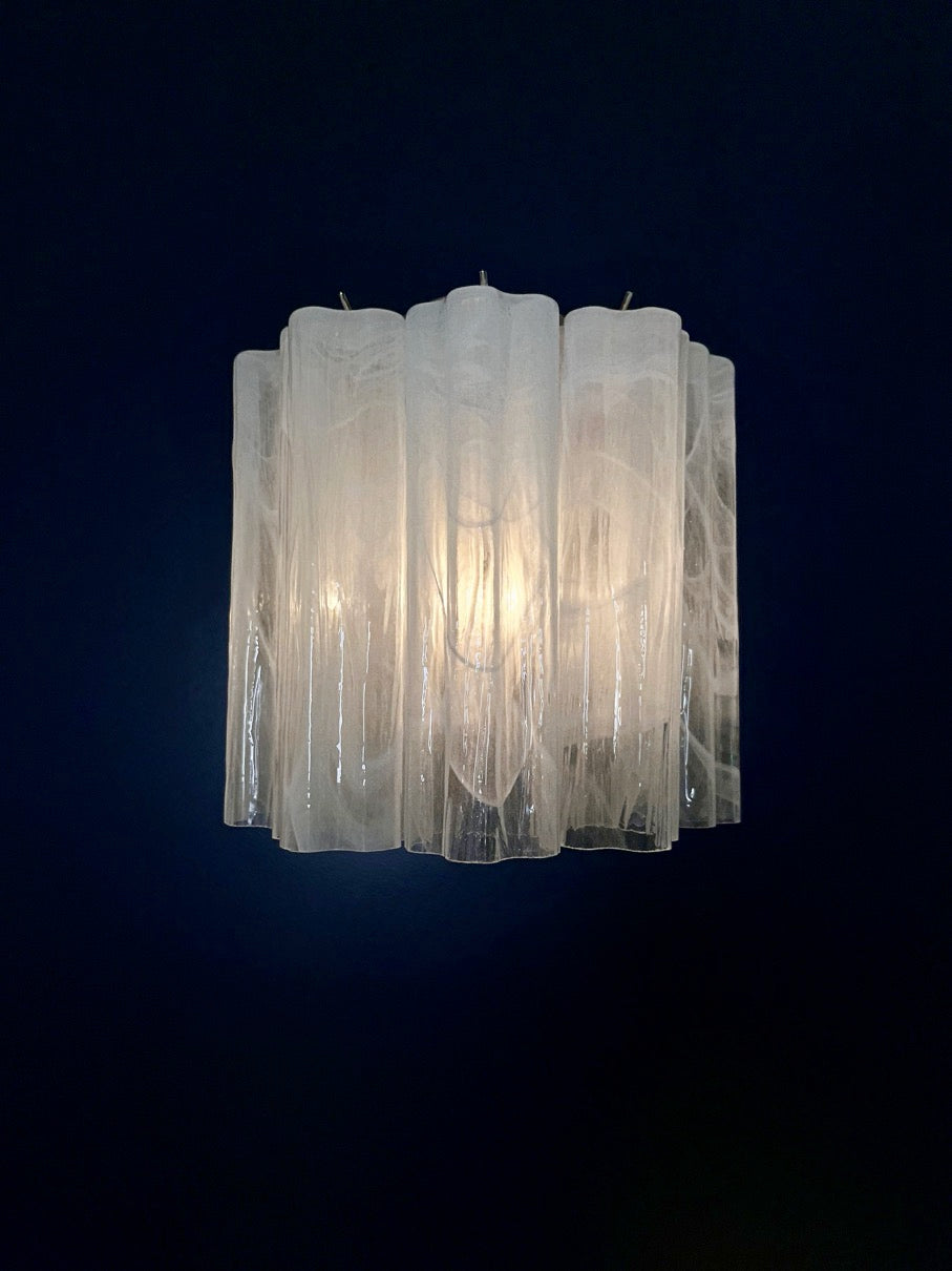 Murano Vegglampe – 5 Hvite Alabaster Glassrør – 2 stk – detalj 8 – Murano Classics
