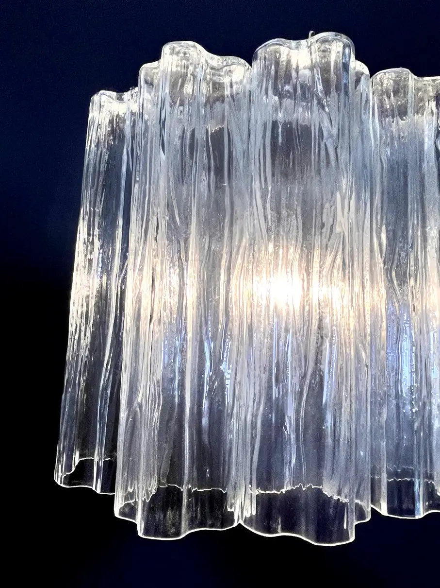 Murano Vegglampe – 5 Klare Glassrør – 2 stk – detalj 5 – Murano Classics