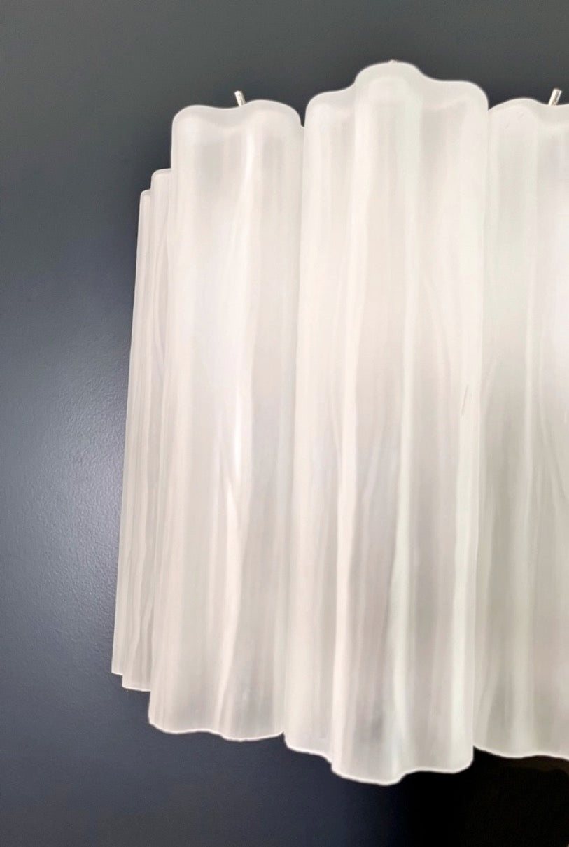 Murano Vegglampe | 5 Etsede Rørglass | 1 par