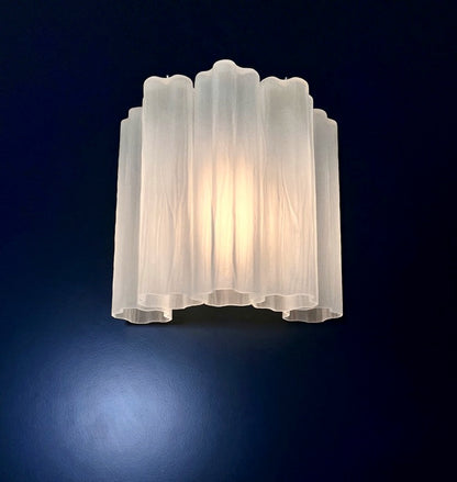 Murano Vegglampe | 5 Etsede Rørglass | 1 par