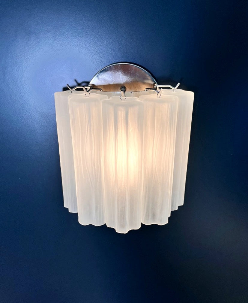 Murano Vegglampe – 5 Matte Glassrør – 2 stk – detalj 3 – Murano Classics