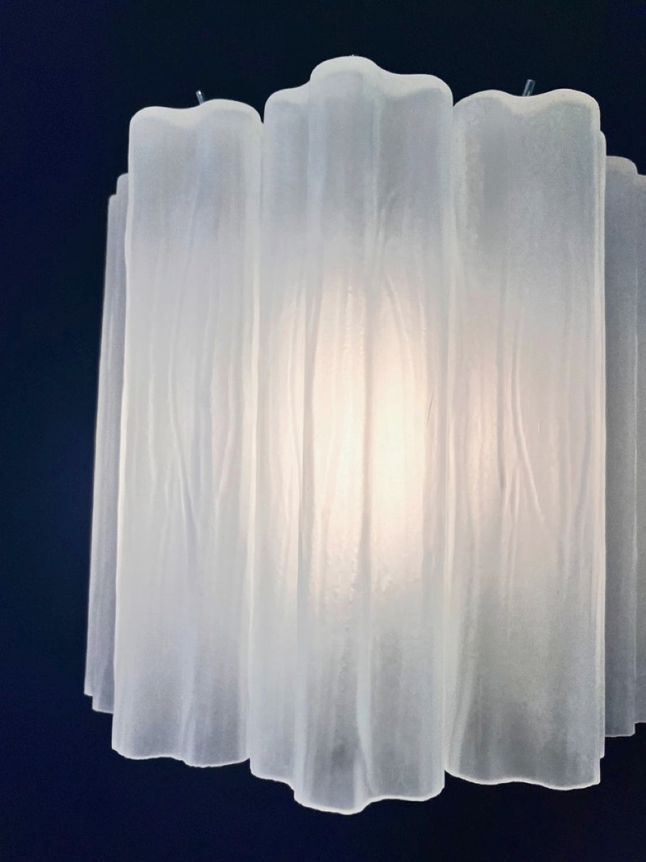 Murano Vegglampe | 5 Etsede Rørglass | 1 par